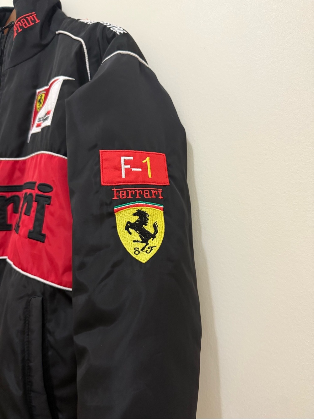 Ferrari Black and Red Racing Bomber Jacket - Picture 4 of 7